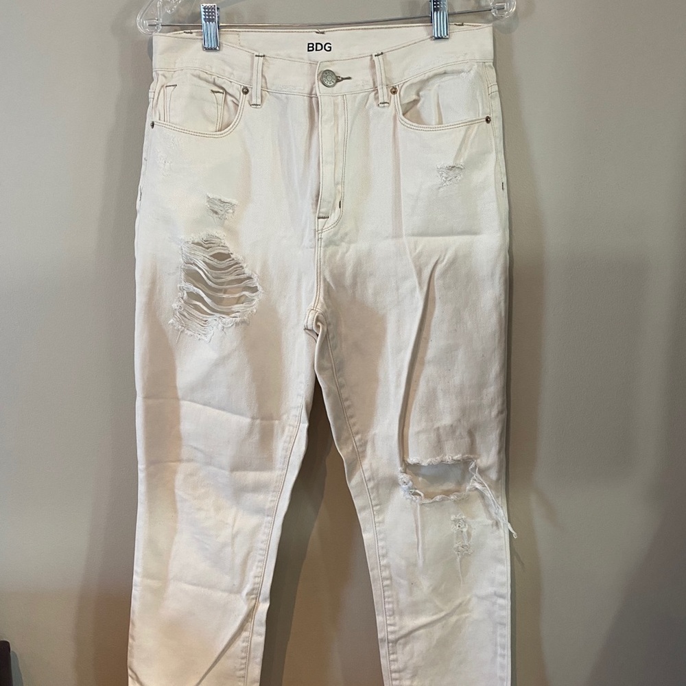 BDG white distressed jeans